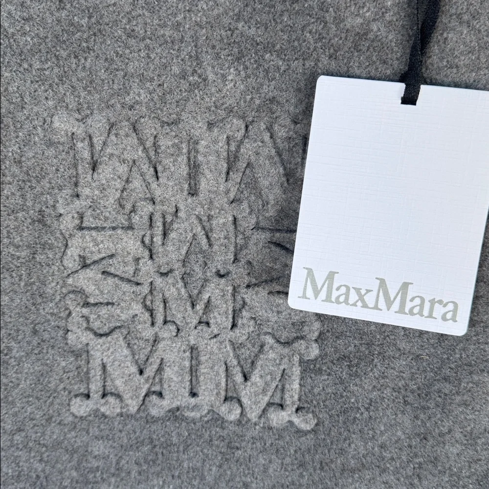Max Mara MaxMara Designer Charcoal Felt Large Bag Tote Travel New Patella MM NWT